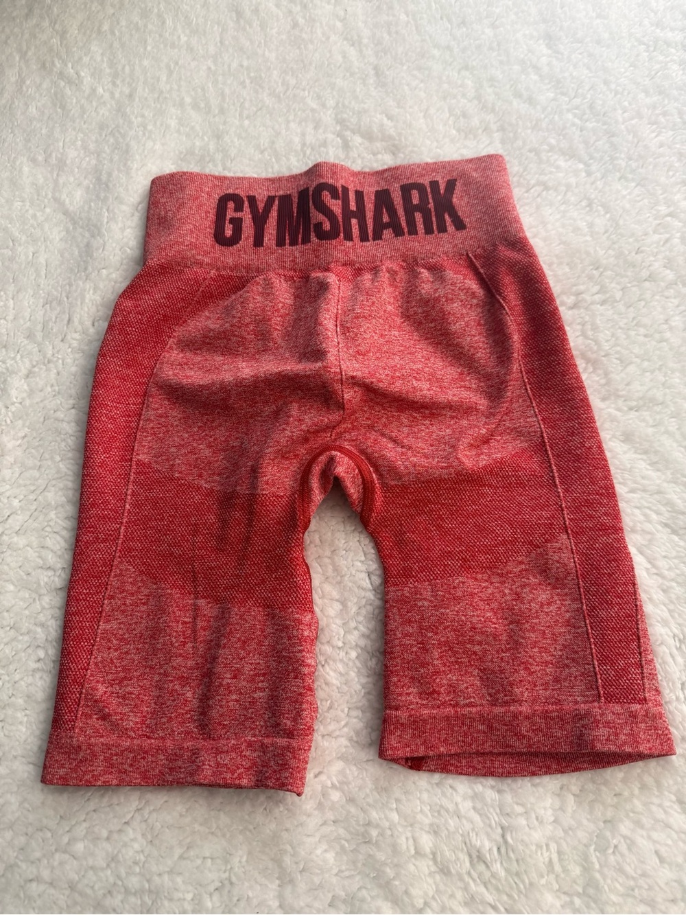 Gymshark Kids Red Seamless High-Waist Bike Shorts